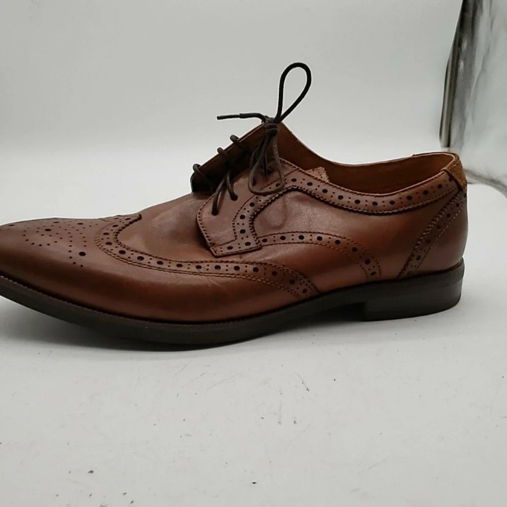 Florsheim Shoes Mens Size 12M Brown Leather Wingtip Brogue Dress Oxford Lace Up